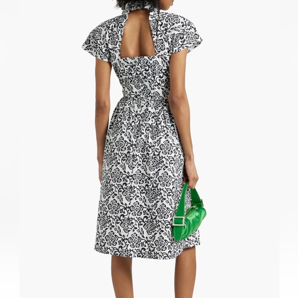 Batsheva black and white floral print dress - Picture 2 of 4